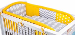3 - elements bedding set for crib collection COLORS mint (1) (1) (1)