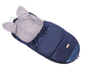 Śpiworek zimowy  do wózka spacerowego sanek granatowy 