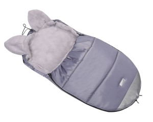 Śpiworek zimowy  do wózka spacerowego sanek szary