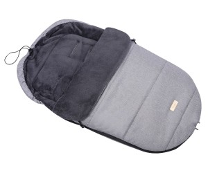 Śpiworek zimowy  do wózka spacerowego sanek koral jasny szary