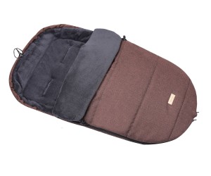 Śpiworek zimowy  do wózka spacerowego sanek koral brązowy