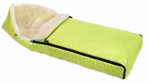 Śpiworek zimowy do wózka fotelika sanek z futerkiem owcza wełna jaskrawy żółty prostokątny
