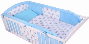 3 - elements bedding set for crib with long protector collection MyLOVE :ML003 (1) (1) (1)
