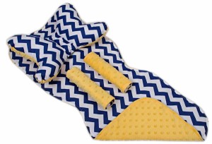 Mata wkładka do wózka z podusią minky  35x85 cm WZÓR 3