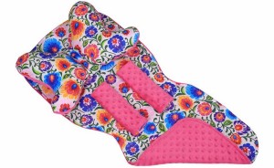 Mata wkładka do wózka z podusią minky  35x85 cm WZÓR 8