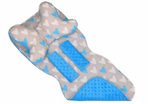 Mata wkładka do wózka z podusią minky  35x85 cm WZÓR  10