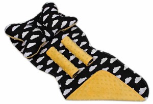 Mata wkładka do wózka z podusią minky  35x85 cm WZÓR 12