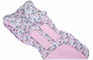 Mata wkładka do wózka z podusią minky  35x85 cm WZÓR 21