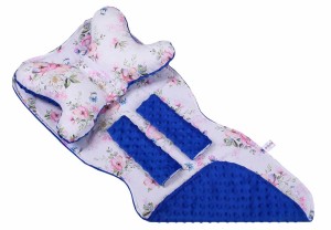 Mata wkładka do wózka z podusią minky  35x85 cm WZÓR 27