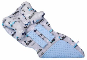 Mata wkładka do wózka z podusią minky  35x85 cm WZÓR 33