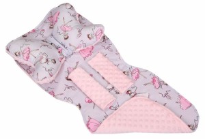 Mata wkładka do wózka z podusią minky  35x85 cm WZÓR 36