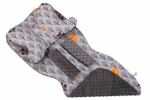 Mata wkładka do wózka z podusią minky  35x85 cm WZÓR 37