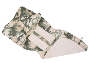 Mata wkładka do wózka z podusią minky  35x85 cm WZÓR 46