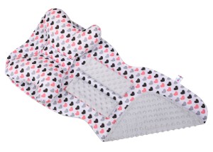 Mata wkładka do wózka z podusią minky  35x85 cm WZÓR 48