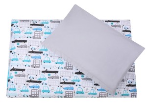 Pościel dziecięca do łóżeczka szara samochody