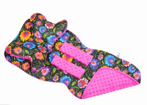 Mata wkładka do wózka z podusią minky  35x85 cm WZÓR 51