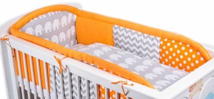 3 - elements bedding set for crib collection COLORS mint (1) (1) (1) (1)