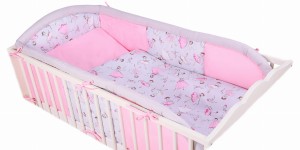 3 - elements bedding set for crib with long protector collection MyLOVE :ML003 (1) (1) (1) (1) (1)